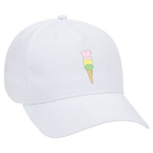 White cap-Pastel Dolce Amore Embroidery