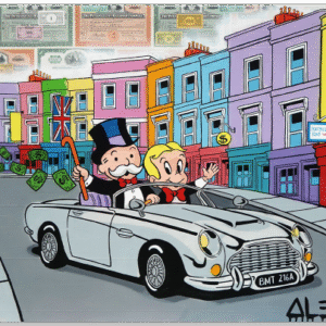 Monopoly and Richie Driving Portobello Road
