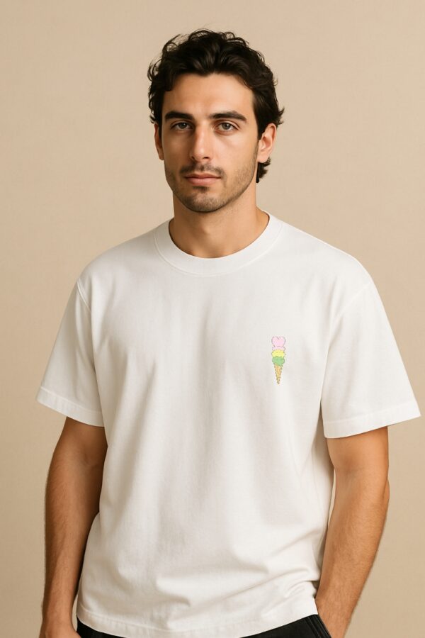 Unisex White T-shirt-Pastel Dolce Amore Gelato