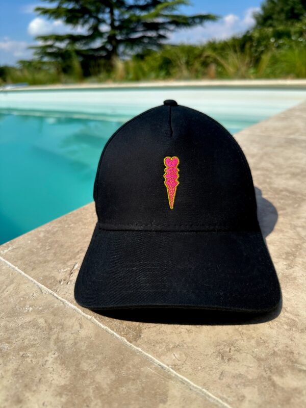 Black cap- Pink Glow Dolce Amore Gelato Embroidery